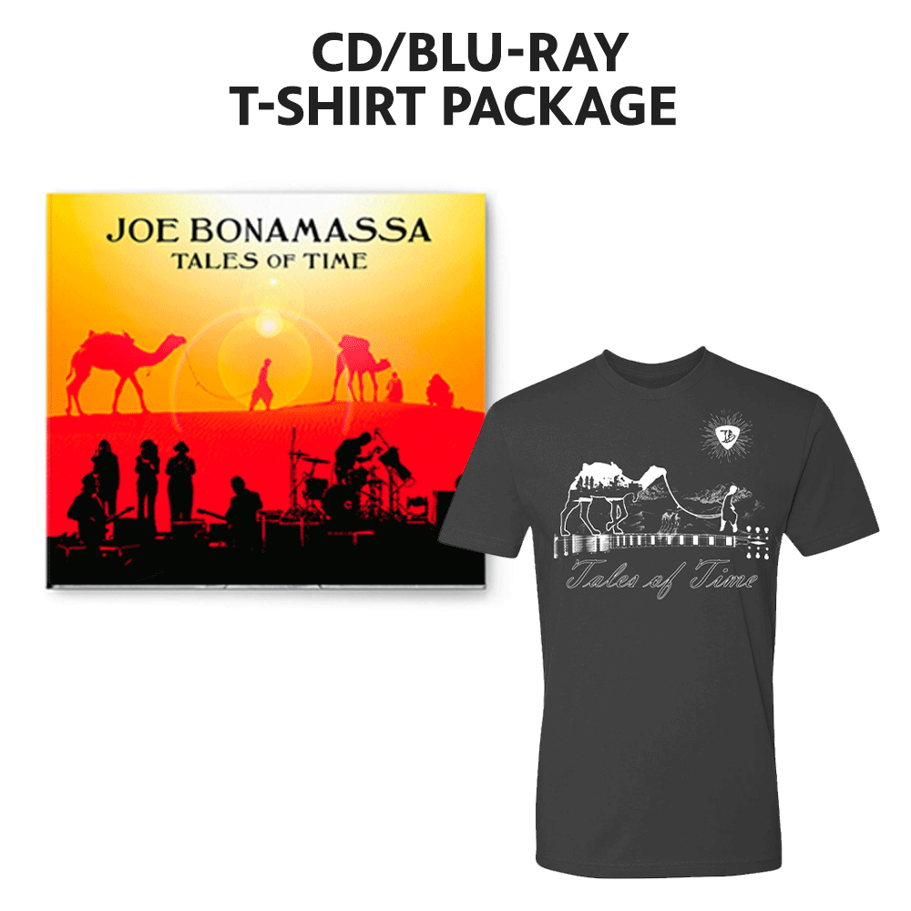 Joe Bonamassa Tales of Time CD/Blu-ray + t-skjorte pakke svart