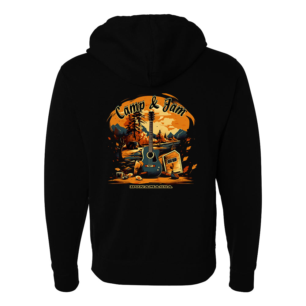 Joe Bonamassa Camp & Jam Zip-Up Hoodie hettejakke svart unisex