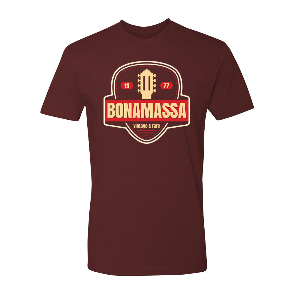 Joe Bonamassa Gold Vintage Pick t-skjorte plektertrykk svart