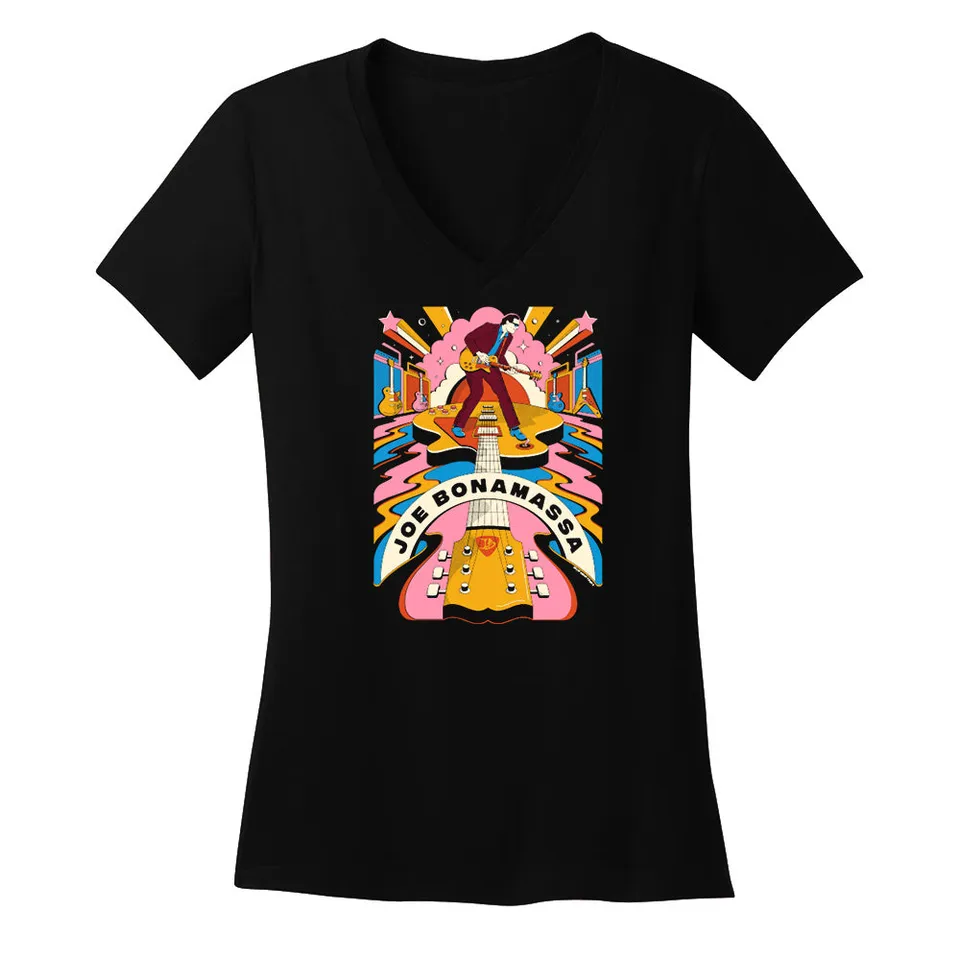 Joe Bonamassa Cosmic Groove V-neck t-skjorte dame