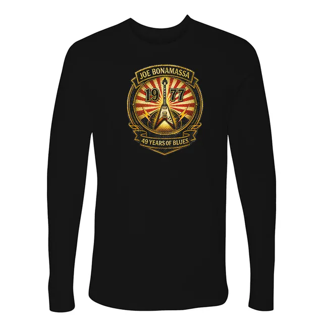 Joe Bonamassa 49 Years of Blues Flying V langermet t-skjorte svart