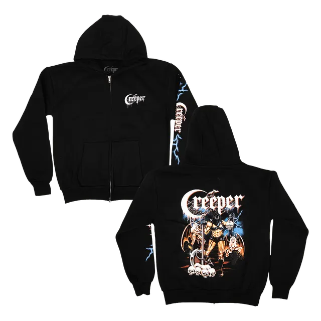 Creeper Angelic Underworld Zip Hoodie hettejakke svart