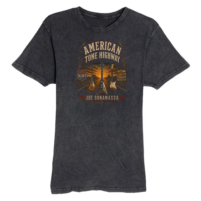 Joe Bonamassa American Tone Highway t-skjorte svart vintage