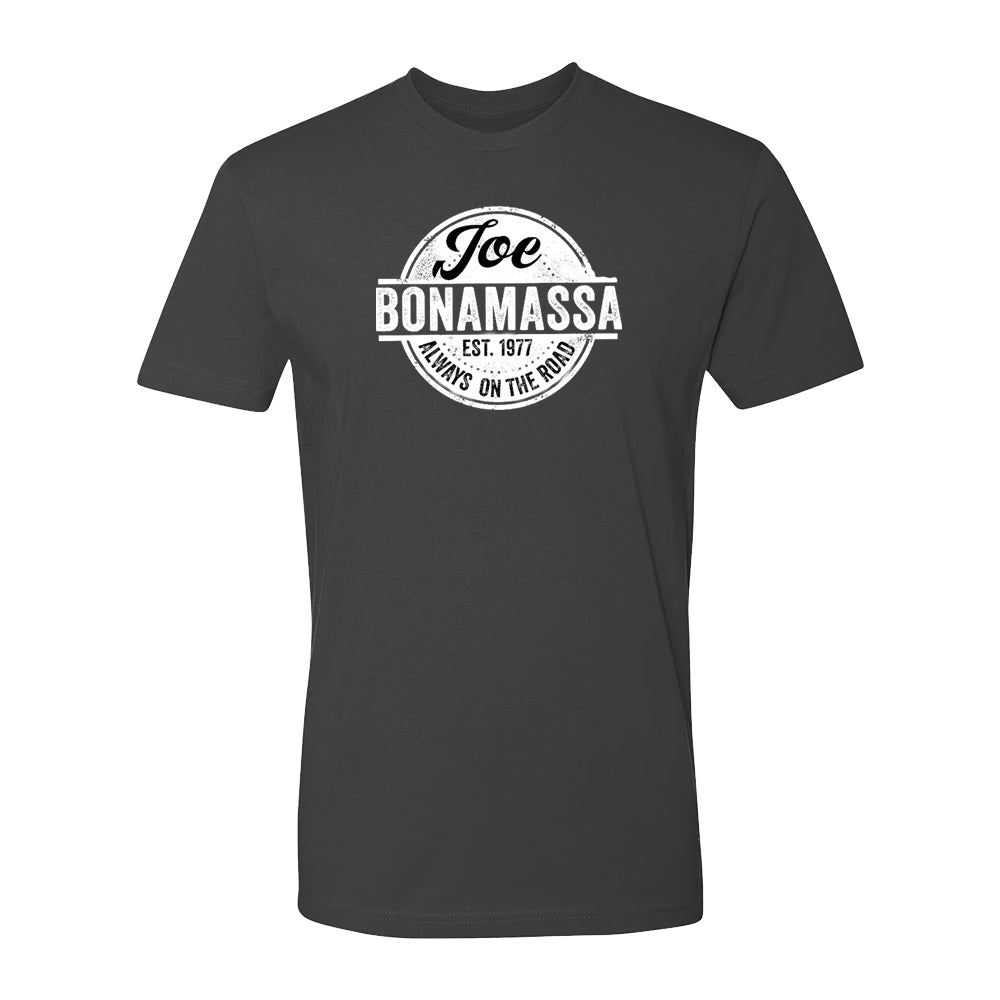 Joe Bonamassa Always On The Road Stamp T-skjorte svart brysttrykk