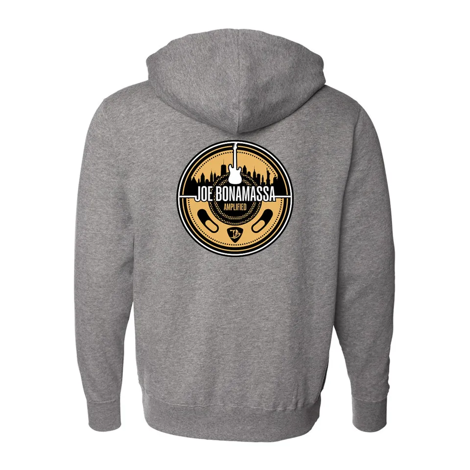 Joe Bonamassa JB Amplified hettejakke glidelås svart fleece