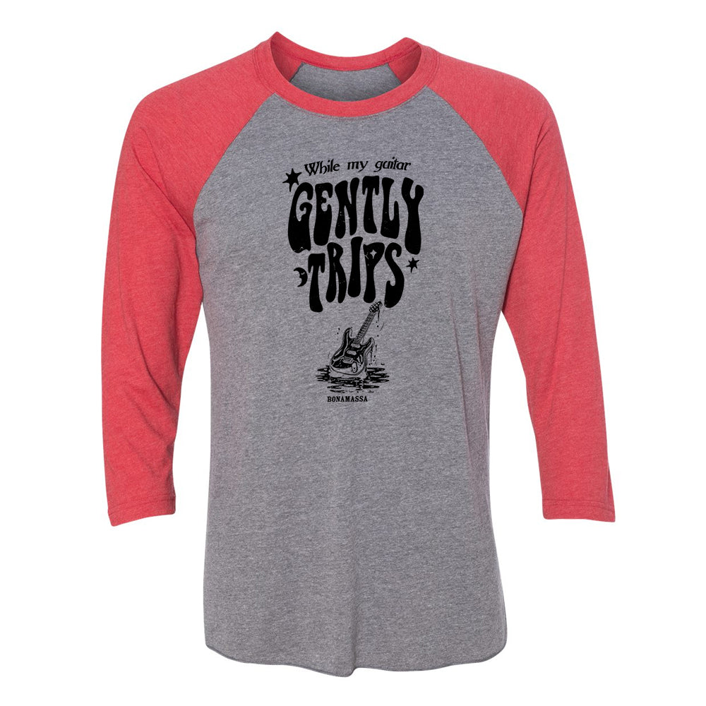 Joe Bonamassa Gently Trips 3/4 t-skjorte unisex svart triblend