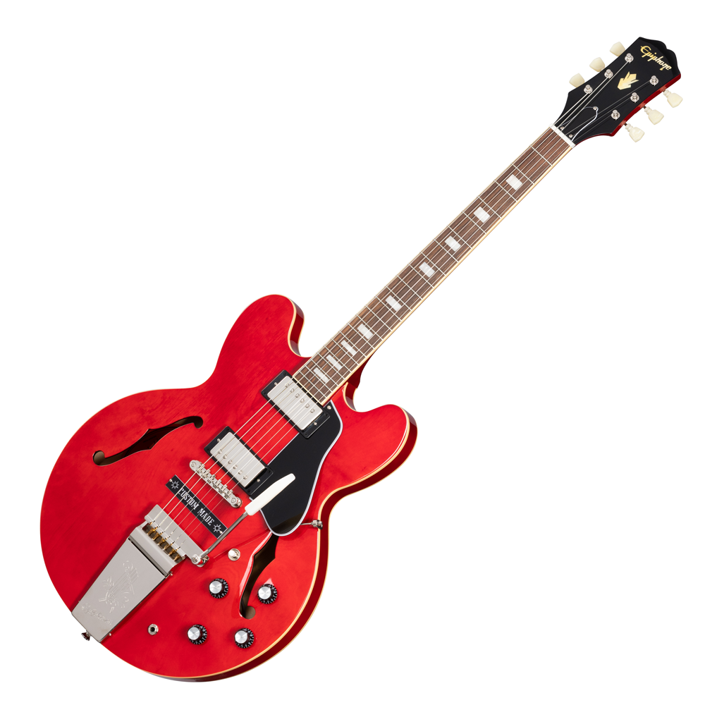 Joe Bonamassa 1962 Epiphone ES-335 elgitar med koffert og t-skjorte