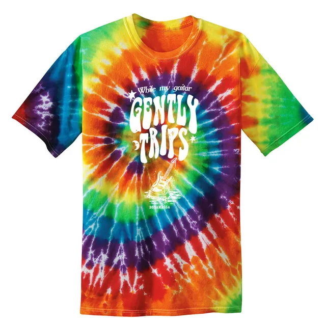 Joe Bonamassa Gently Trips t-skjorte tie-dye hvit unisex