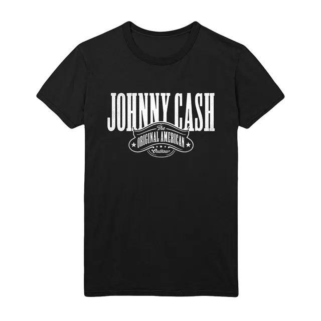 Johnny Cash Original Outlaw t-skjorte svart unisex