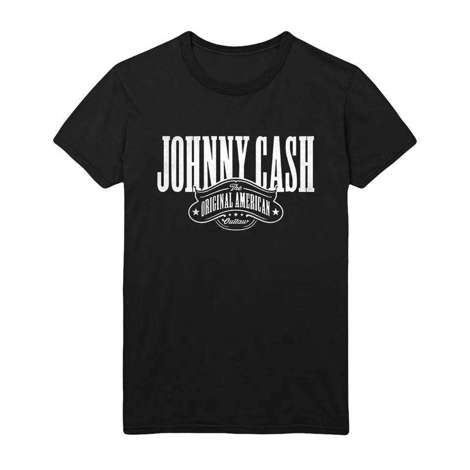 Johnny Cash Original Outlaw t-skjorte svart unisex