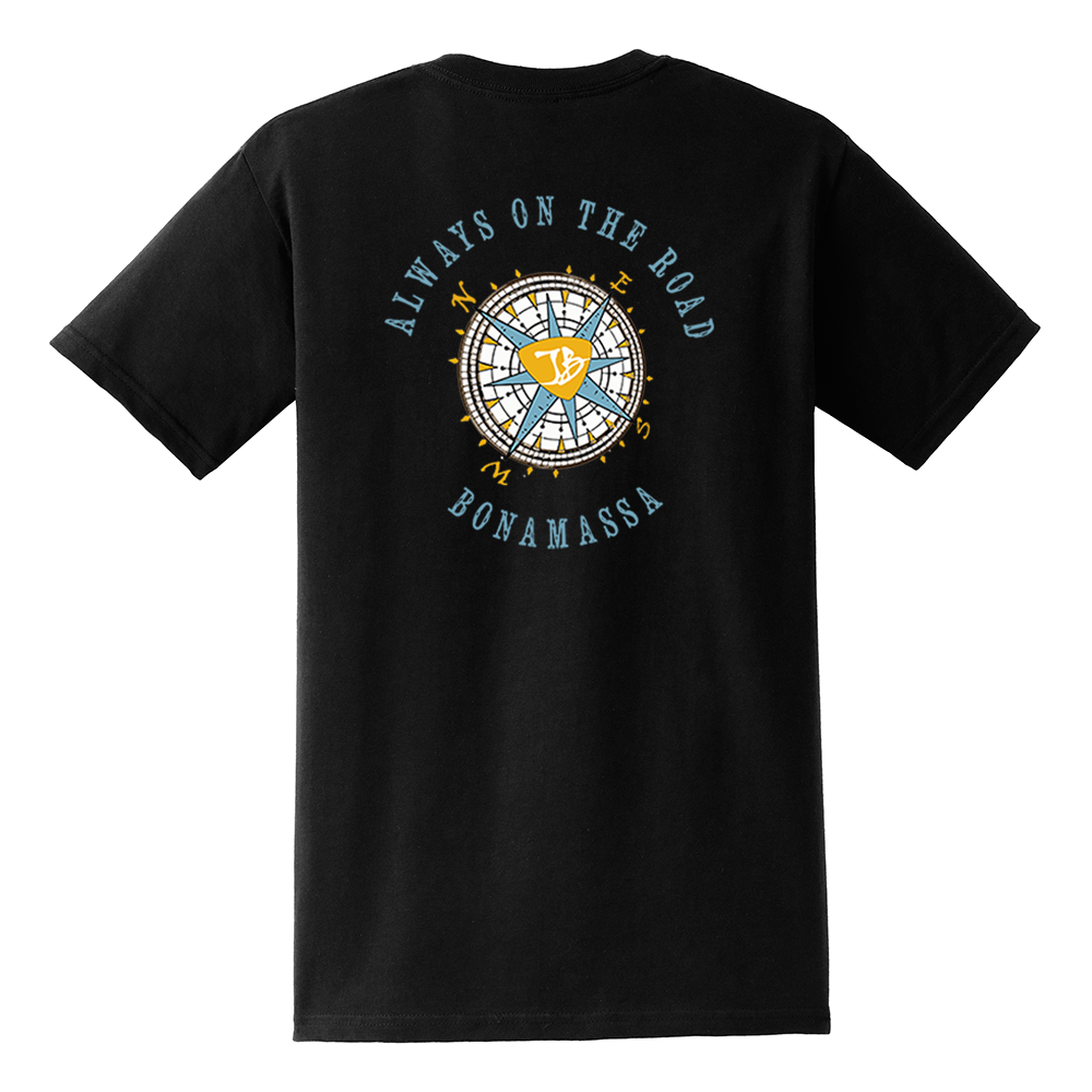 Joe Bonamassa Always on the Road Compass Pocket t-skjorte unisex
