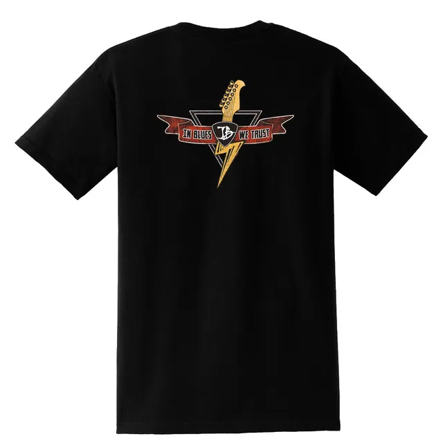 Joe Bonamassa Blues Thunderbolt t-skjorte brystlomme bomull