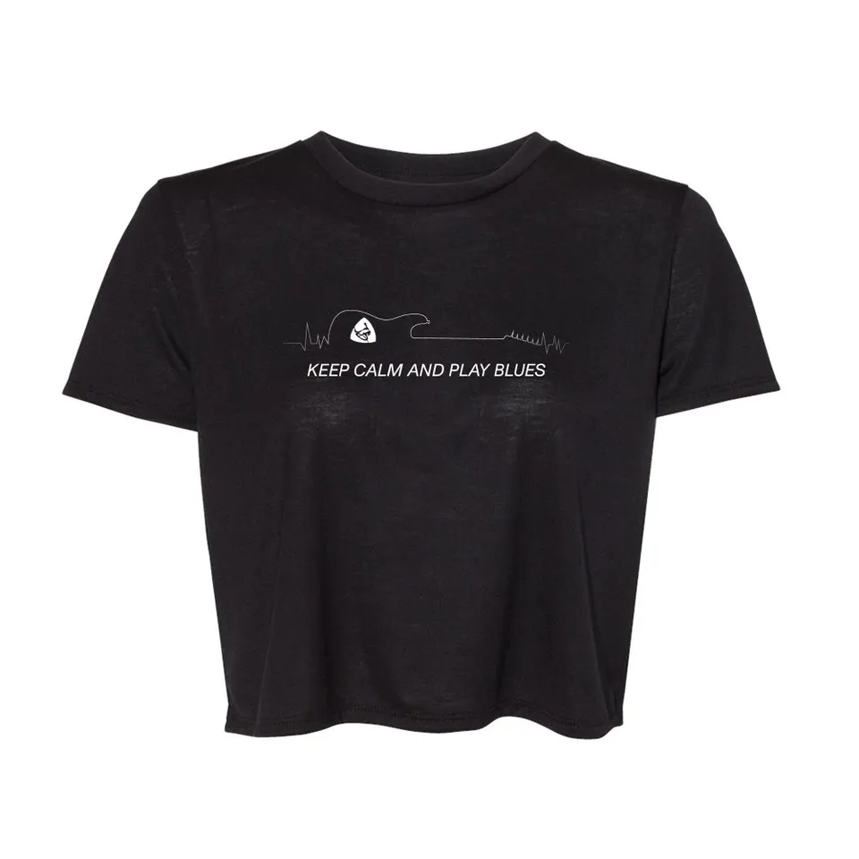 Joe Bonamassa Keep Calm croptopp dame svart flowy