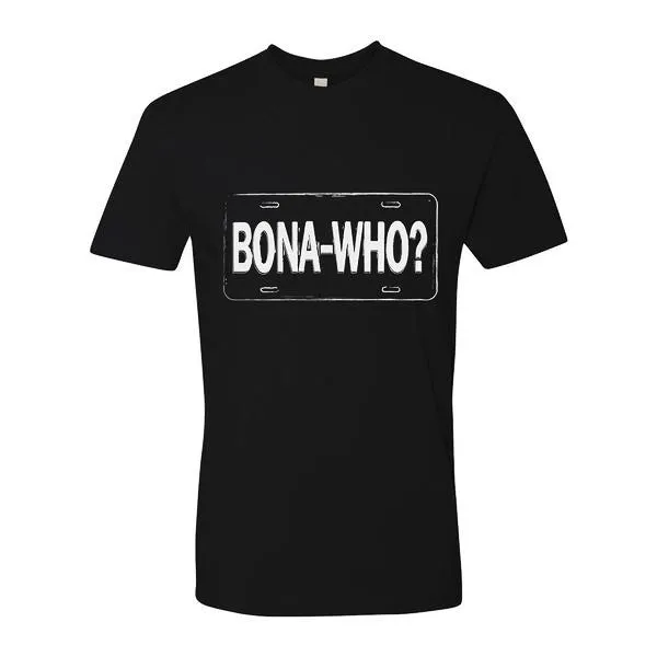 Joe Bonamassa Bona Who License Plate T-skjorte unisex