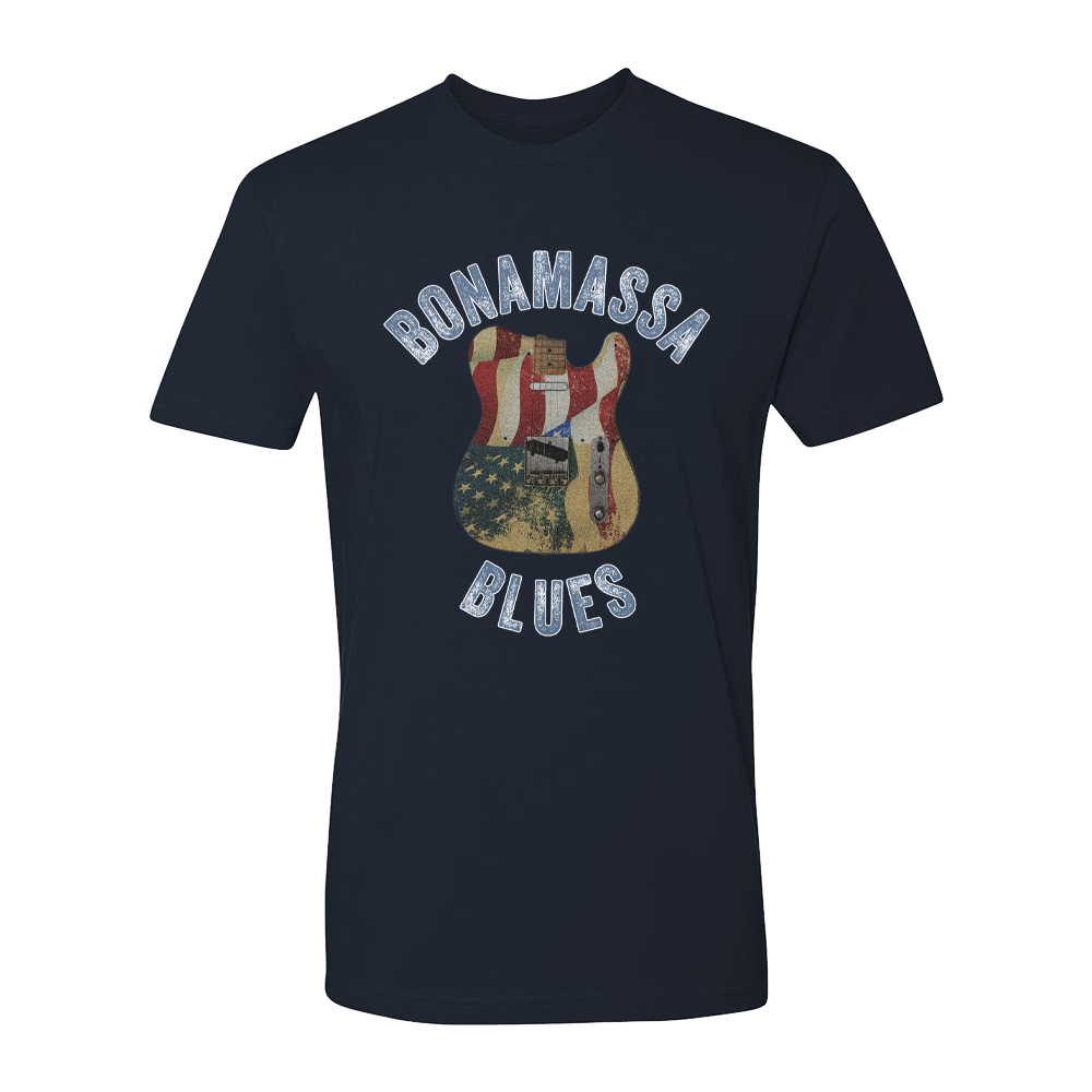 Joe Bonamassa Tele Blues t-skjorte svart bomull unisex