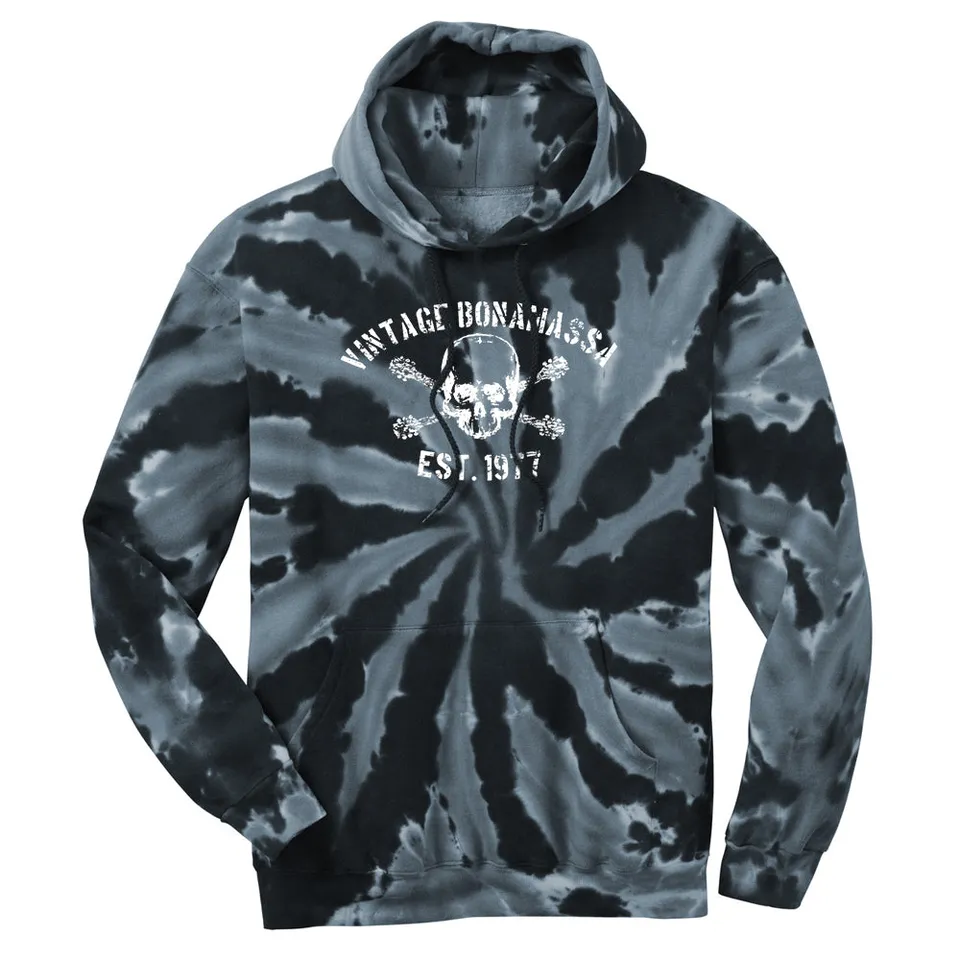 Joe Bonamassa JB Tie Dye hettegenser svart fleece