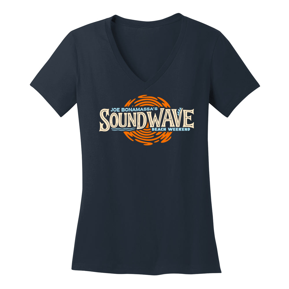 Joe Bonamassa 2026 Sound Wave Beach Weekend V-hals T-skjorte Navy