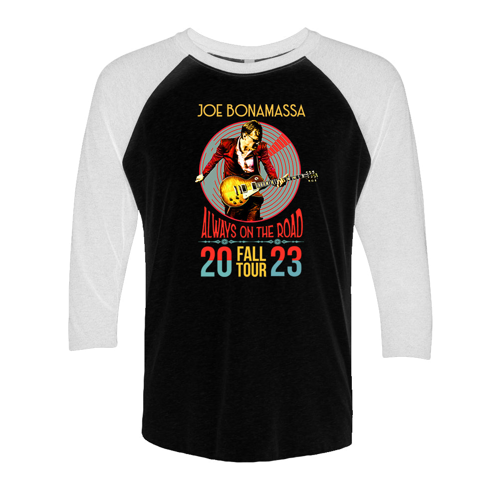 Joe Bonamassa U.S. Fall Tour 2023 3/4 t-skjorte grå/svart unisex