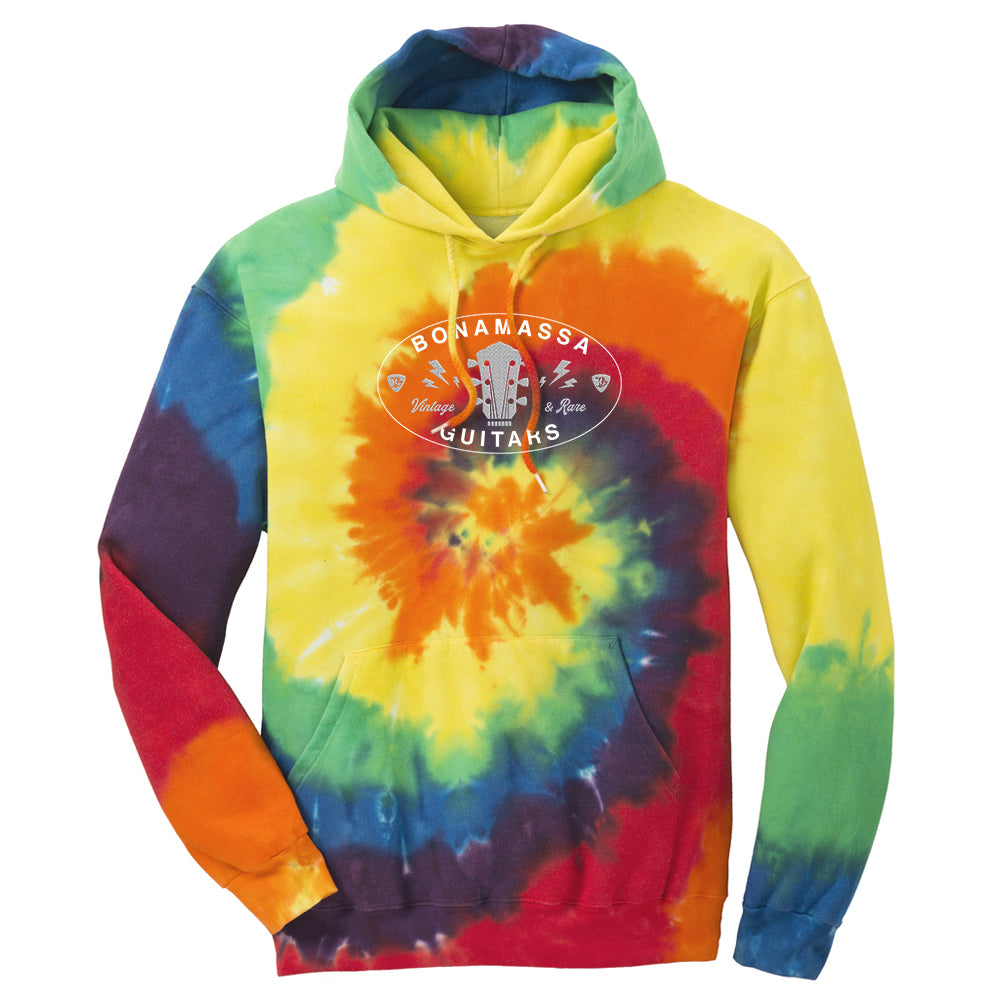 Joe Bonamassa Vintage Rare Oval Logo hoodie tie-dye fleece