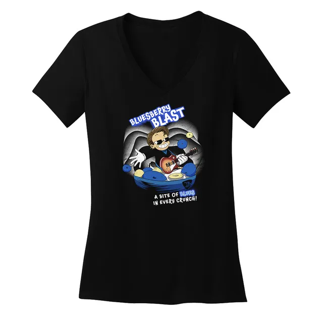 Joe Bonamassa Bluesberry Blast V-Neck t-skjorte dame bomull
