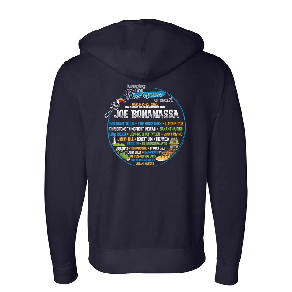 Joe Bonamassa KTBA at Sea hettegenser zip 2025 unisex