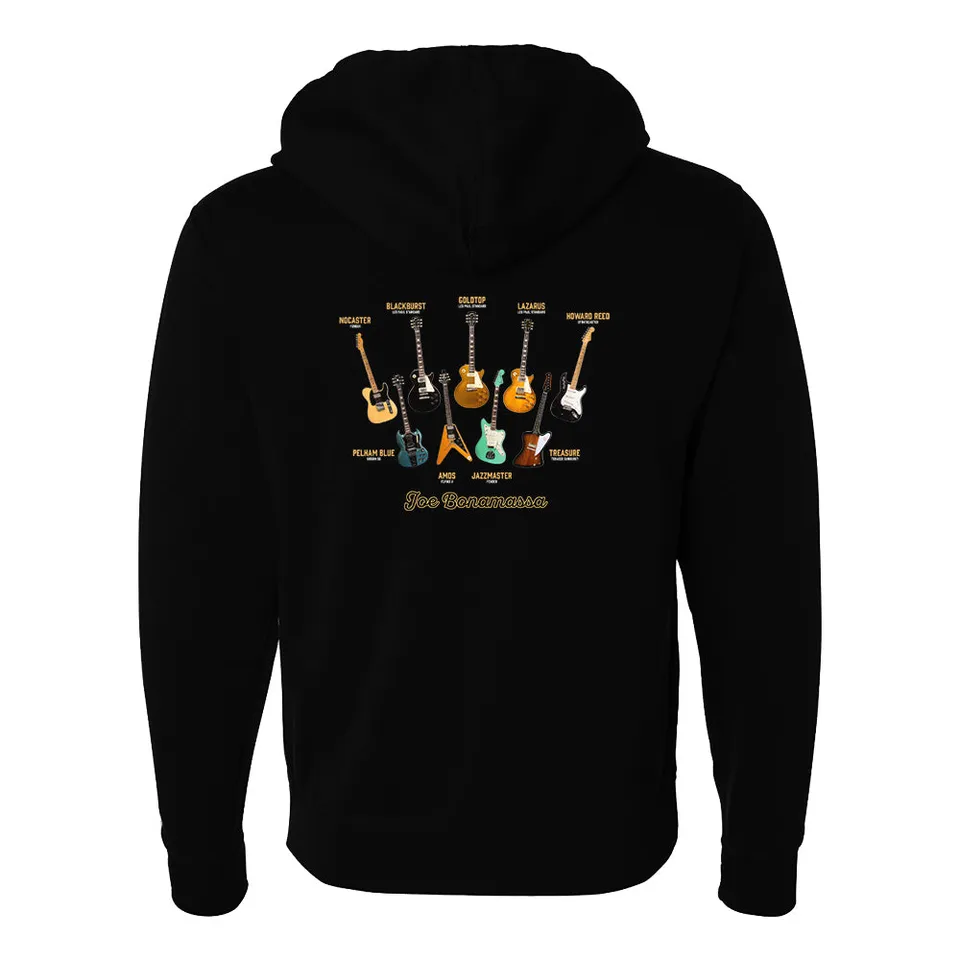 Joe Bonamassa Live To Play hettejakke zip svart unisex