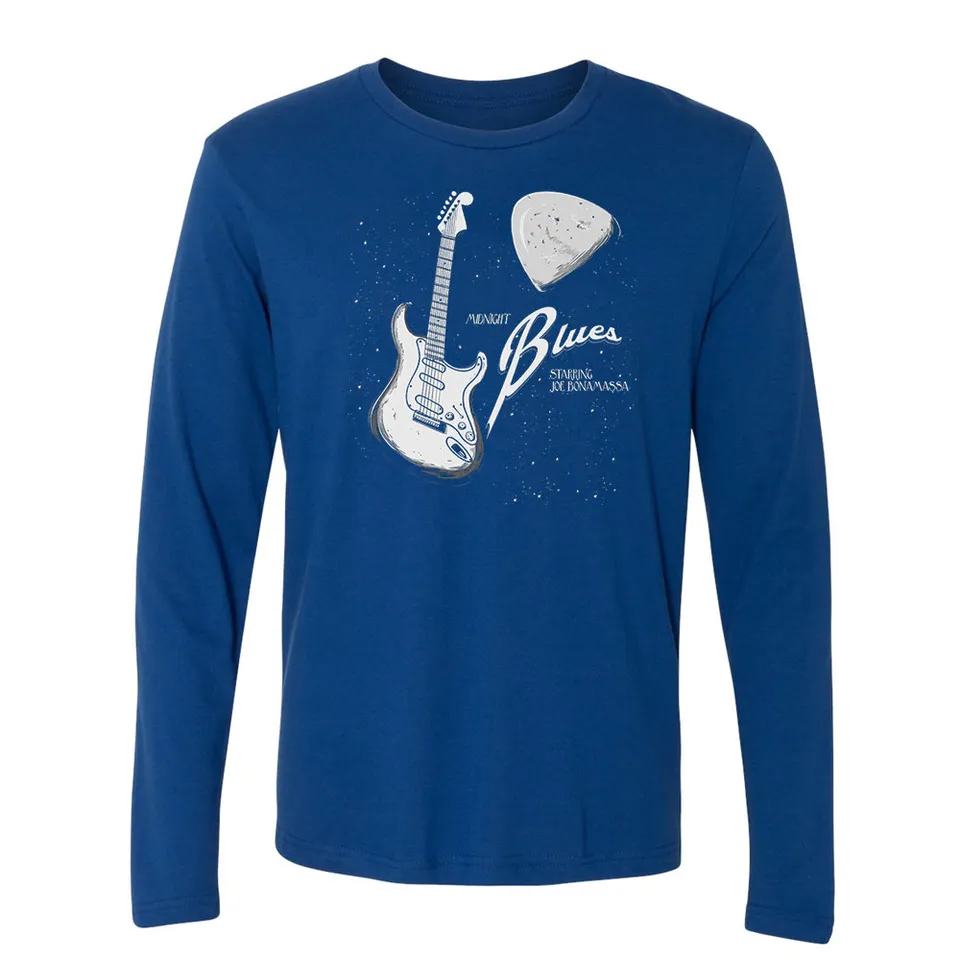 Joe Bonamassa Midnight Blues langermet herre svart bomull