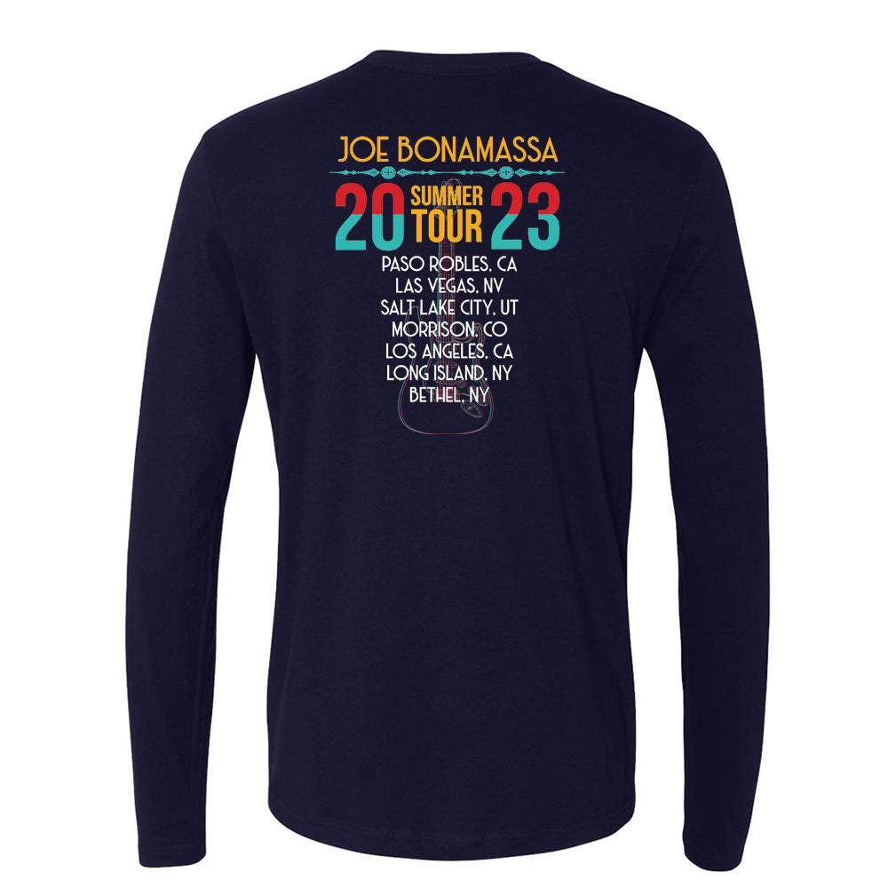 Joe Bonamassa 2023 U.S. Summer Tour langermet t-skjorte svart
