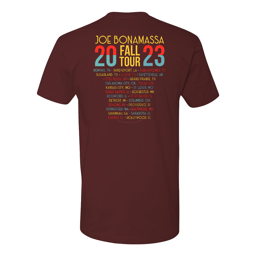 Joe Bonamassa U.S. Fall Tour 2023 t-skjorte unisex svart