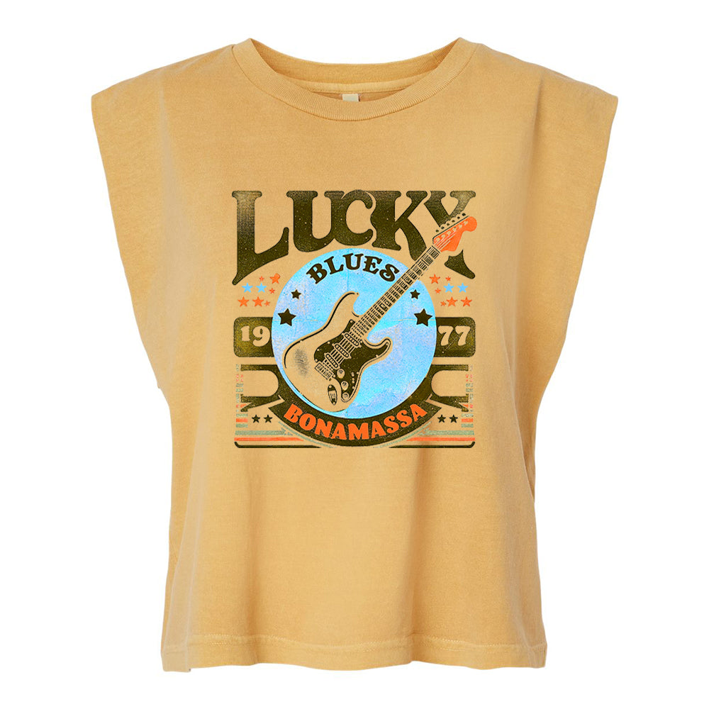 Joe Bonamassa Lucky Blues muscle tee dame krem bomull