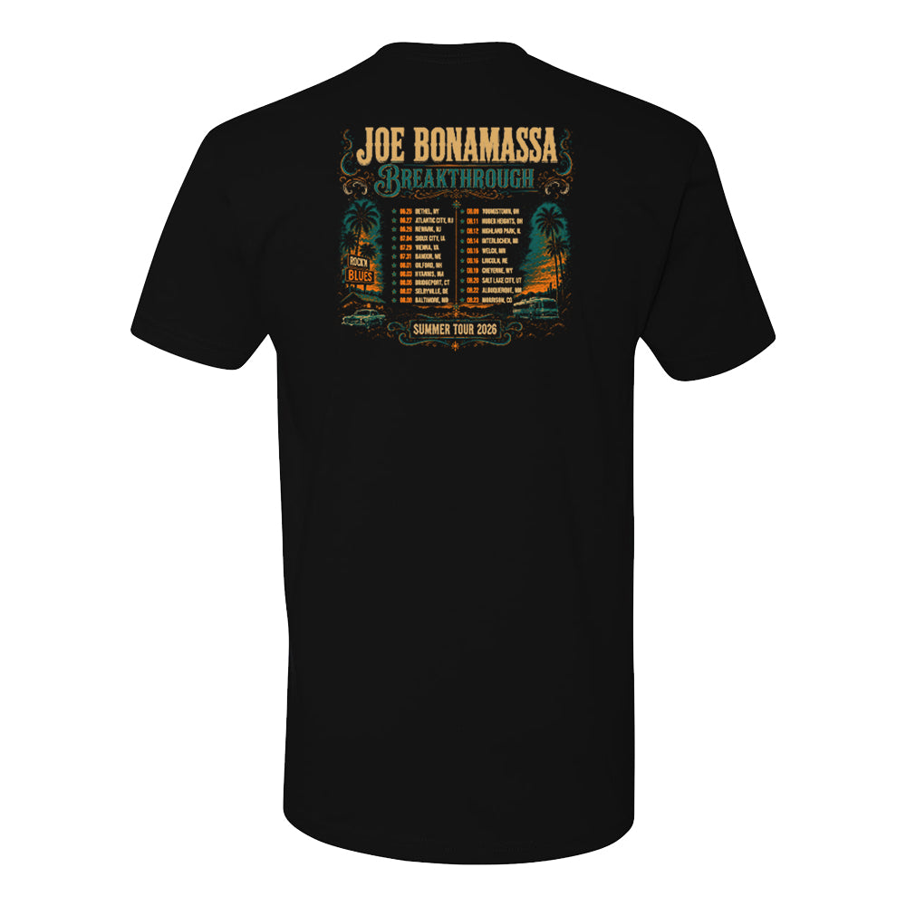 Joe Bonamassa Summer Tour 2026 t-skjorte svart unisex
