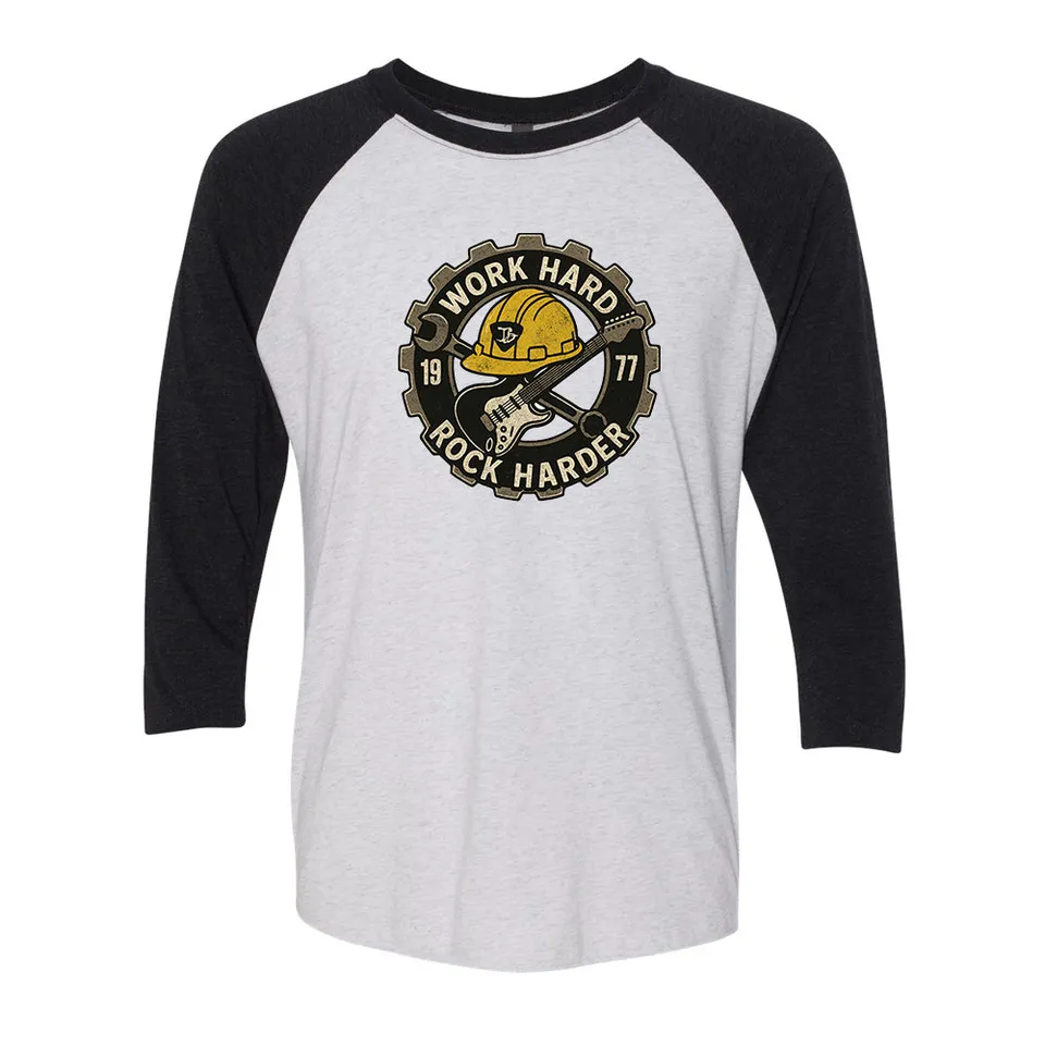 Joe Bonamassa Work Hard Rock Harder raglan t-skjorte 3/4