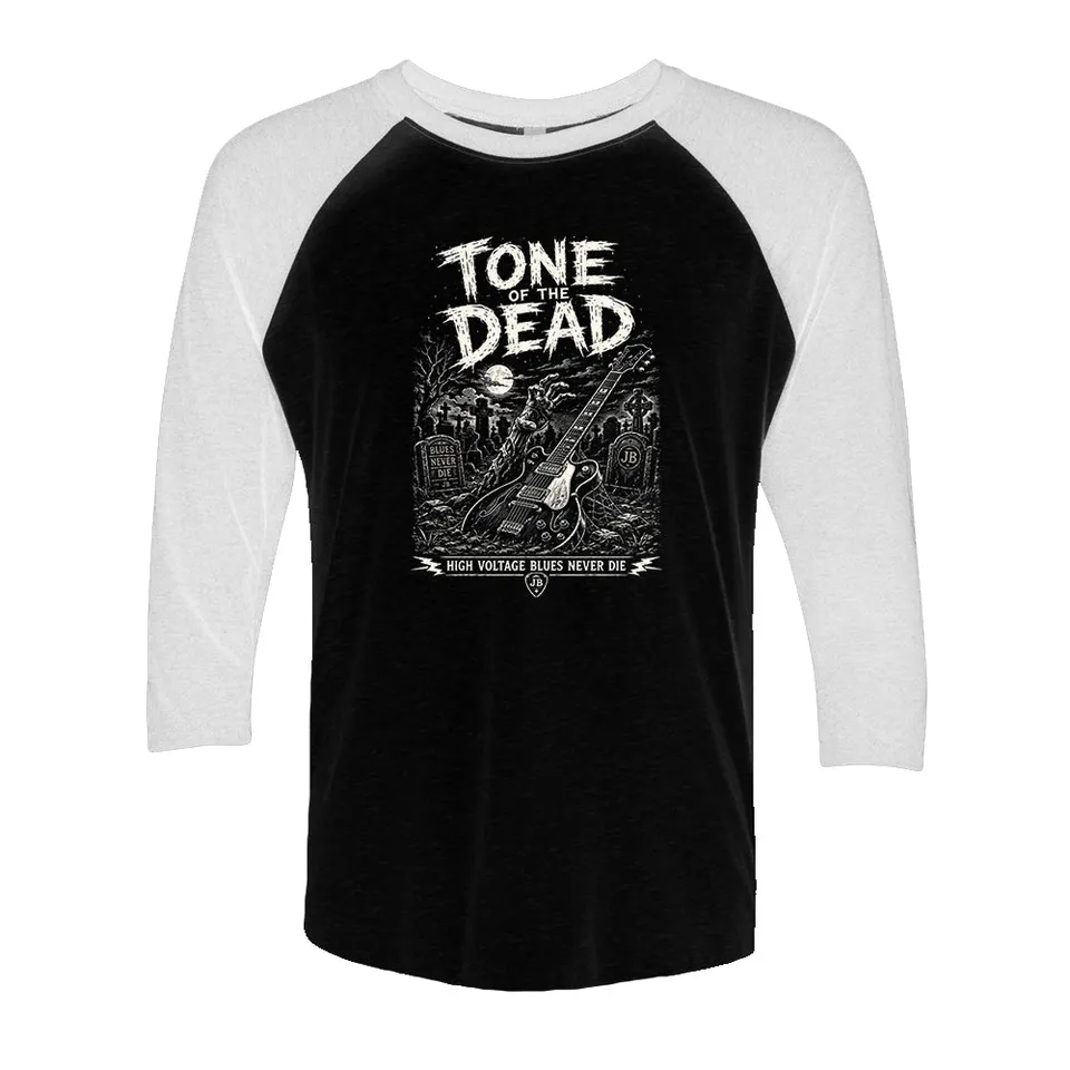 Joe Bonamassa Tone Of The Dead 3/4 t-skjorte hvit/svart triblend