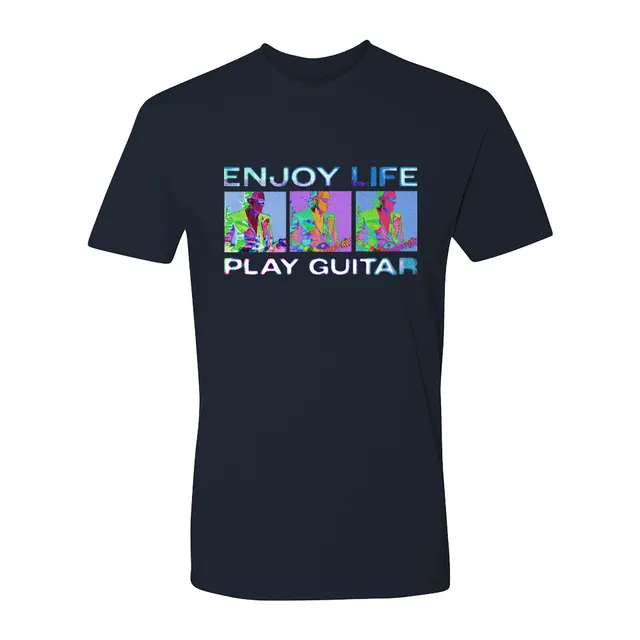 Joe Bonamassa Enjoy Life Play Guitar t-skjorte svart retro