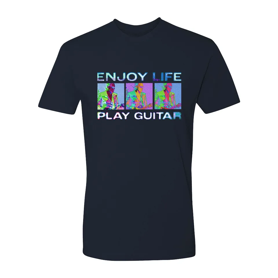 Joe Bonamassa Enjoy Life Play Guitar t-skjorte svart retro