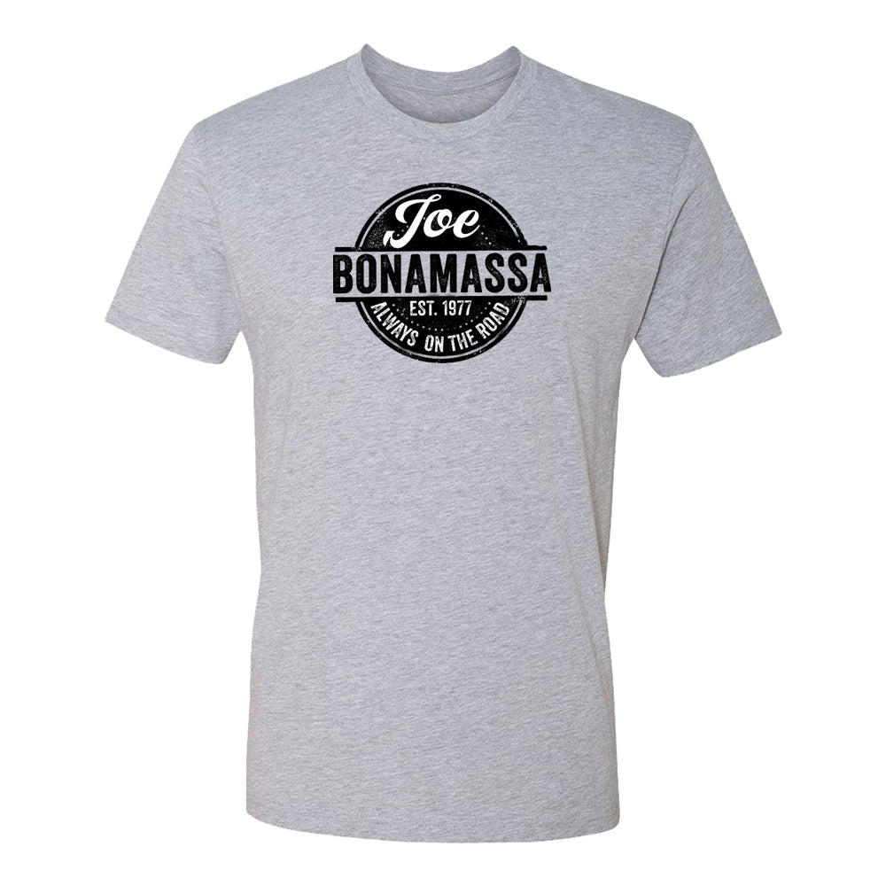 Joe Bonamassa Always On The Road Stamp T-skjorte svart brysttrykk