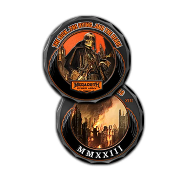 Megadeth Cyber Army 2023 samlemynt svart nikkel