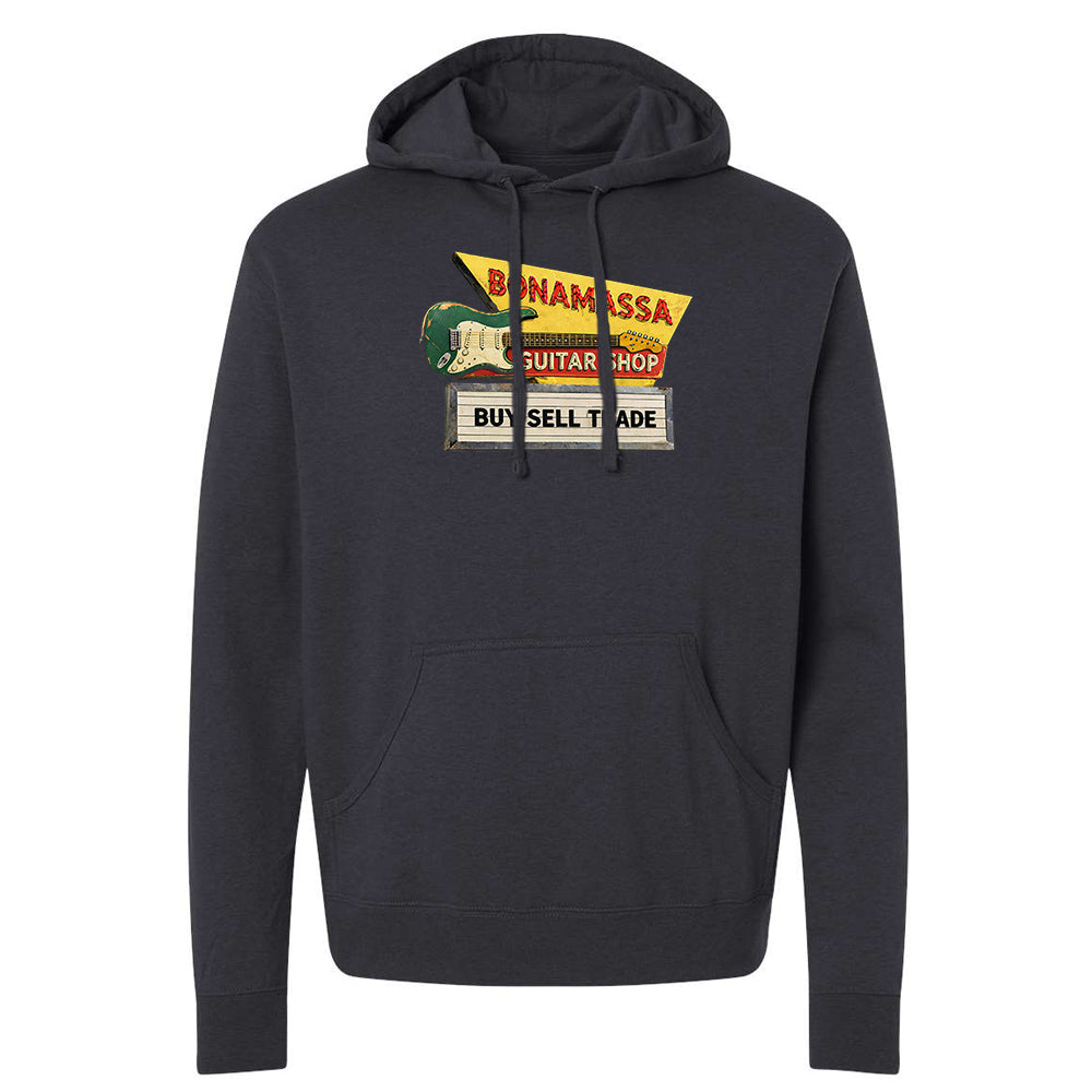 Joe Bonamassa Bona Guitar Shop hoodie svart hettegenser
