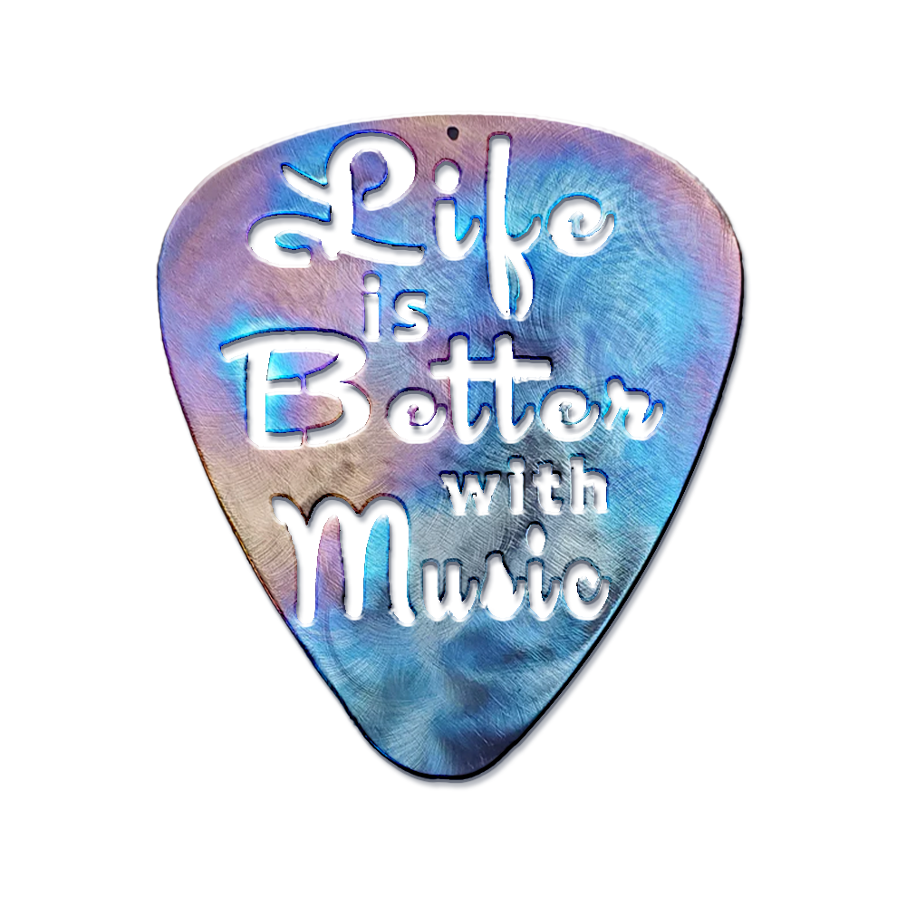 Joe Bonamassa Life is Better With Music metallskilt 11x13 plekter