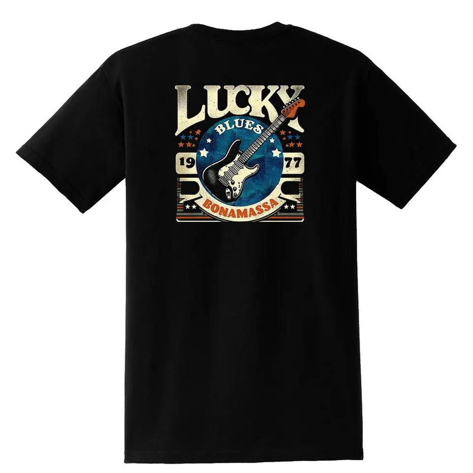 Joe Bonamassa Lucky Blues Strat Pocket T-skjorte brystlomme