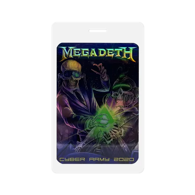 Megadeth Cyber Army 2020 Laminate tourpass samle