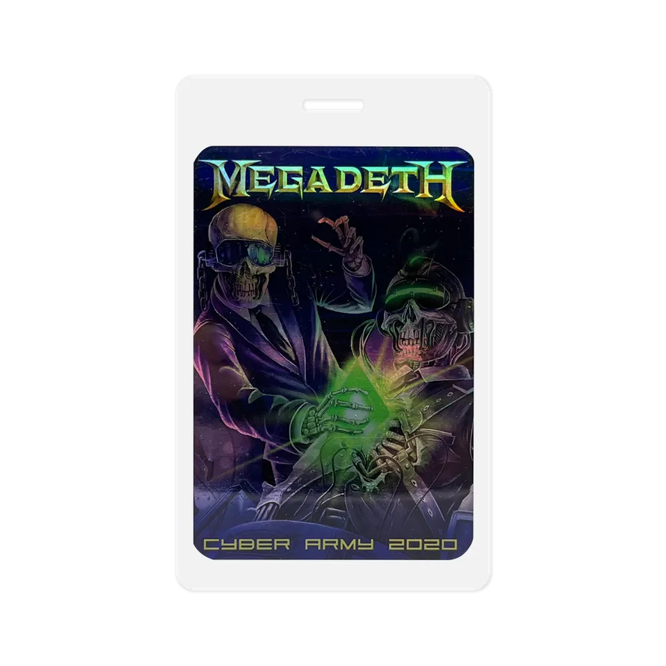 Megadeth Cyber Army 2020 Laminate tourpass samle
