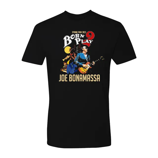 Joe Bonamassa 2023 U.S. Spring Tour t-skjorte svart unisex bomull