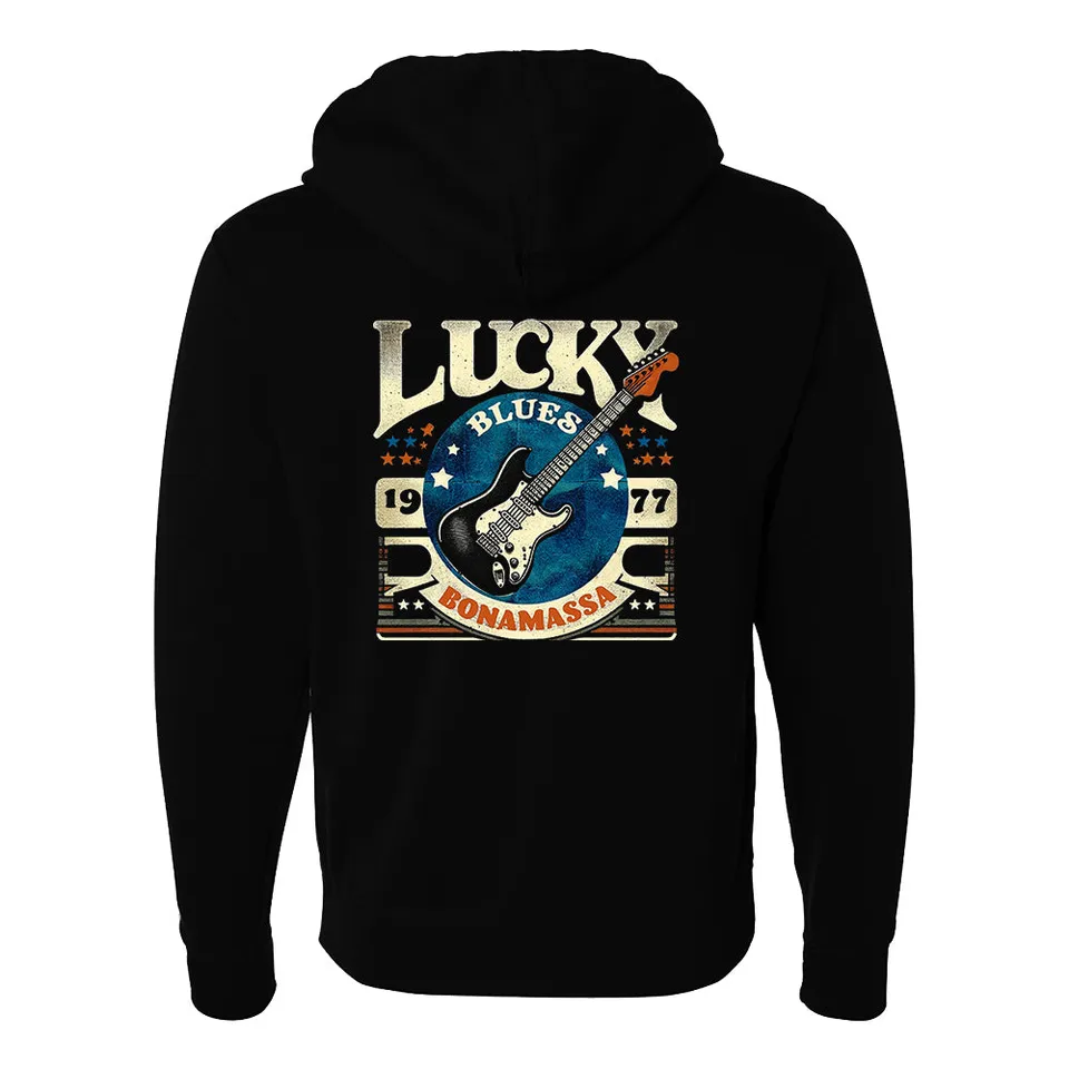 Joe Bonamassa Lucky Blues Strat zip-hoodie svart unisex