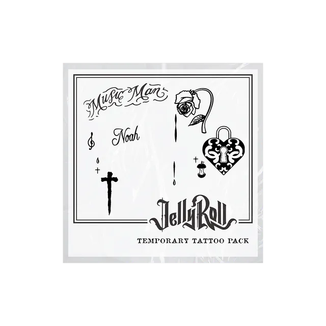 Jelly Roll Temporary Face Tattoos tatovering ansiktssett
