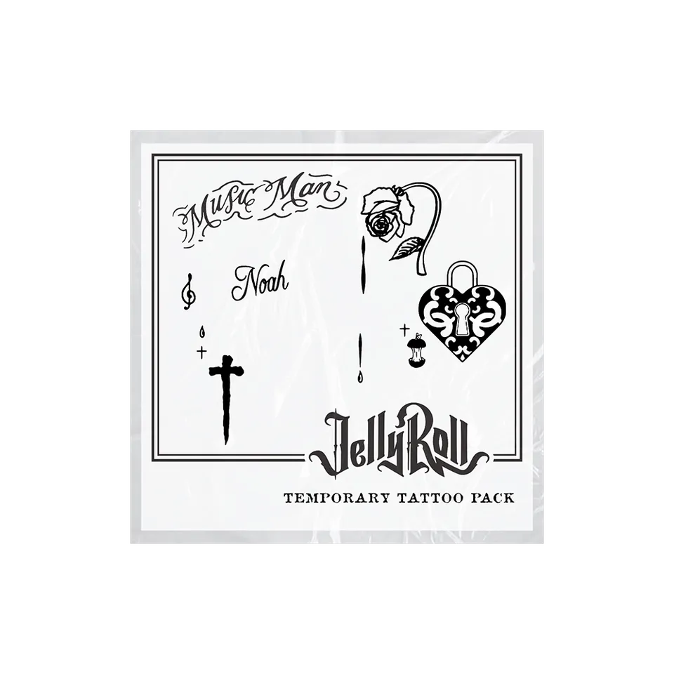 Jelly Roll Temporary Face Tattoos tatovering ansiktssett