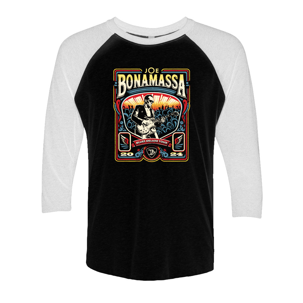 Joe Bonamassa U.S. Summer Tour 2024 t-skjorte grå 3/4 ermer