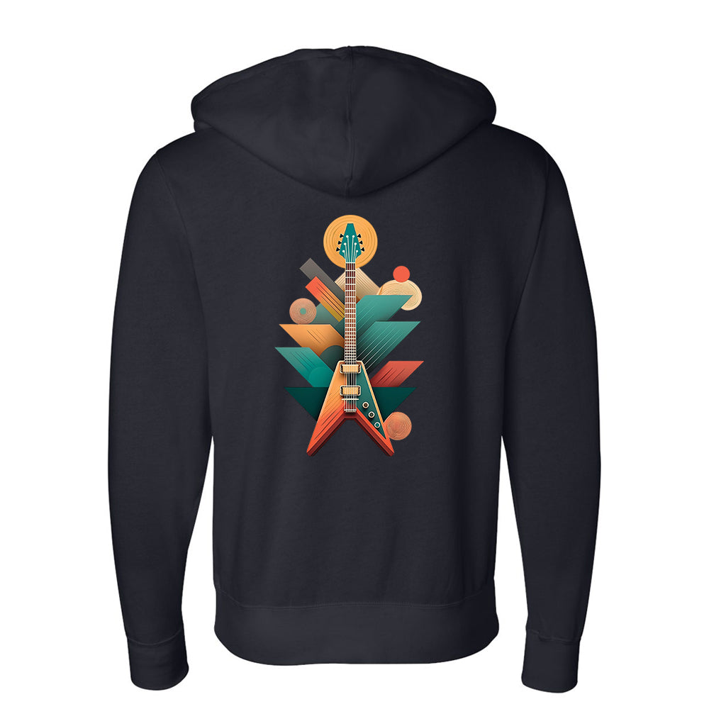Joe Bonamassa Flying V Odyssey zip-up hoodie svart unisex