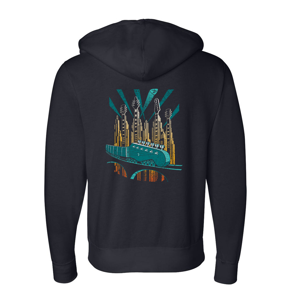 Joe Bonamassa Blues Deco Train hettejakke zip unisex svart