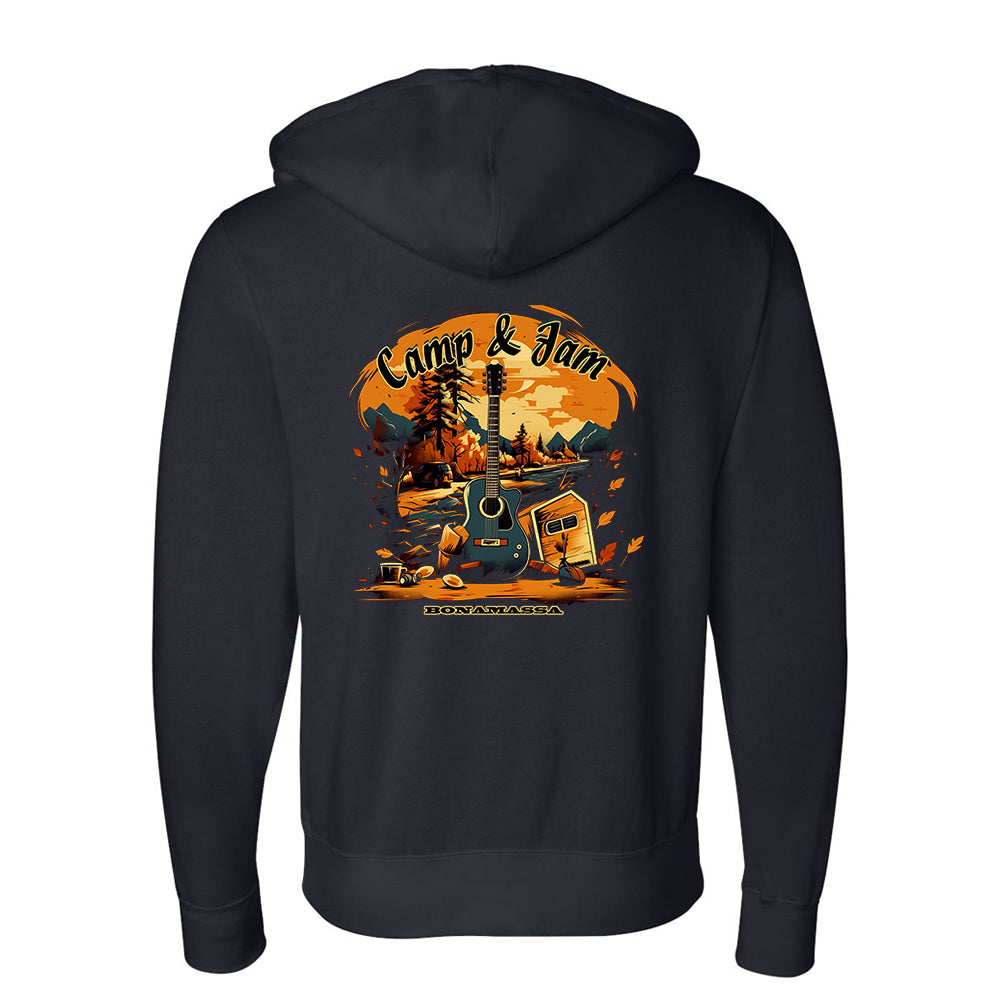 Joe Bonamassa Camp & Jam Zip-Up Hoodie hettejakke svart unisex